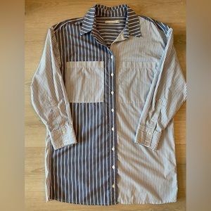 A&F striped shirt dress